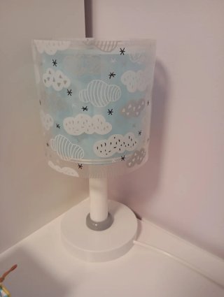 Lámpara infantil nubes verde y blanco