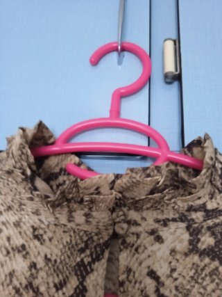 Vestido/blusa pitón beige manga larga