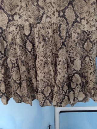 Vestido/blusa pitón beige manga larga