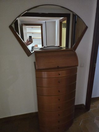 Mueble recibidor espejo y cajones