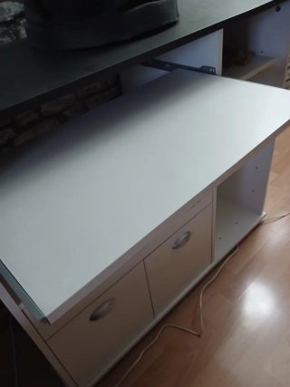 Mueble de Almacenaje Cocina Blanco y Gris
