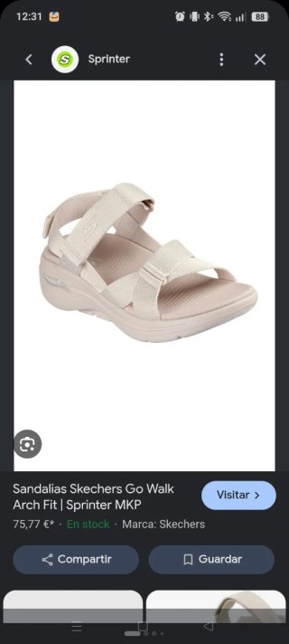 Sandalias Skechers ArchFit Beige