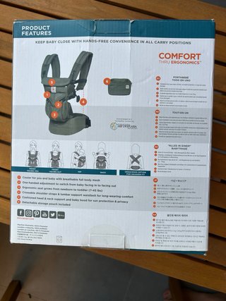 Fasciatoio Ergobaby Omni 360 Cool Air Mesh