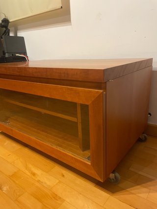Mueble TV madera y cristal