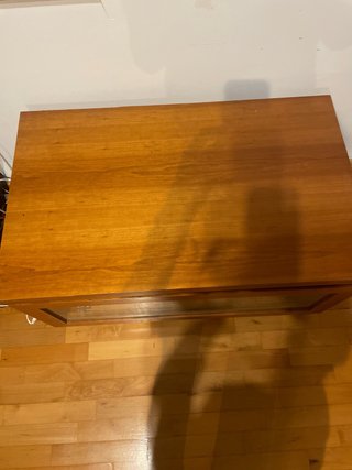 Mueble TV madera y cristal