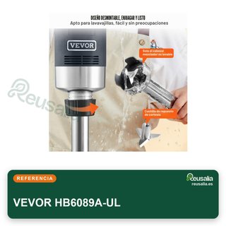 VEVOR batidora mano 750W acero inoxidable