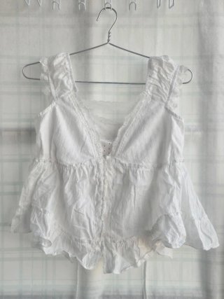 Set 2 Piezas Top Coquette Cottagecore Blanco