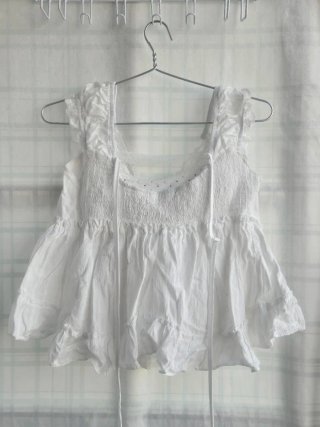 Set 2 Piezas Top Coquette Cottagecore Blanco