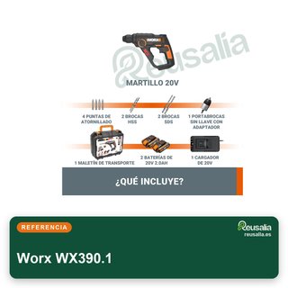 Worx WX390.1 martillo perforador 20V