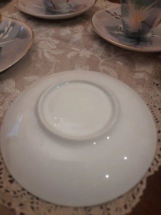 Juego de café antiguo Laype porcelana dorada