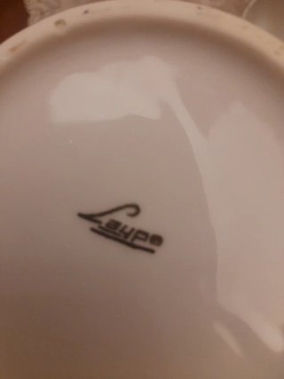 Juego de café antiguo Laype porcelana dorada