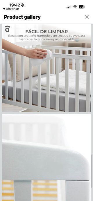 Cuna de madera 120 x 60