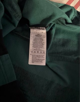 Polo Adidas Rayas Verde y Negro Manga Larga