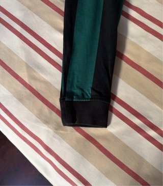 Polo Adidas Rayas Verde y Negro Manga Larga