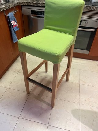 Taburetes de cocina madera y tela altura 75 cm15