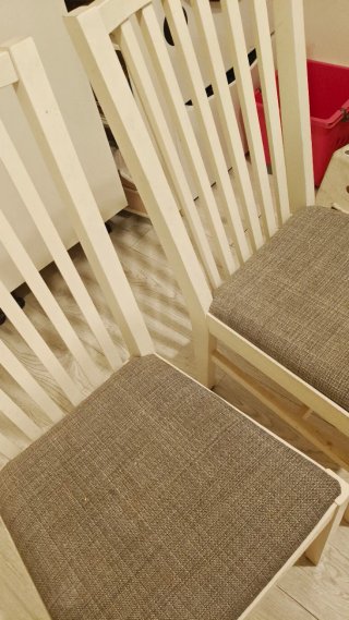Juego de 4 sillas de comedor blancas cocina