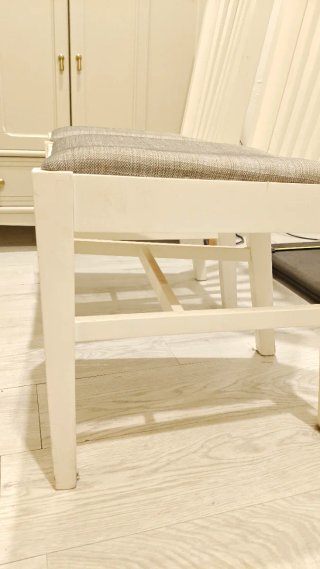 Juego de 4 sillas de comedor blancas cocina