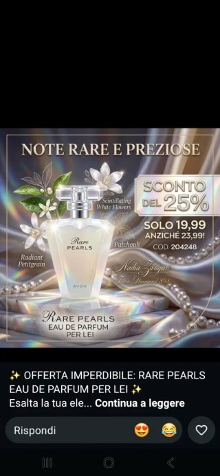 Profumo Rare Pearls Eau de Parfum Avon