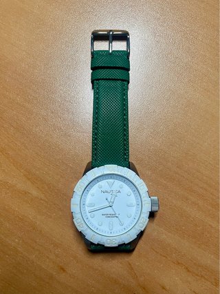 Orologio Nautica Uomo Verde Bianco