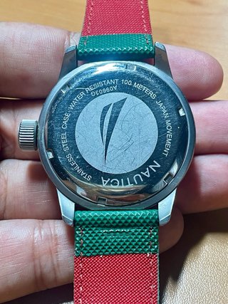 Orologio Nautica Uomo Verde Bianco