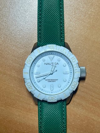 Orologio Nautica Uomo Verde Bianco