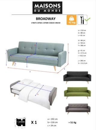 Sofá Cama Maison du Monde Verde