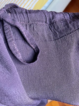 Pantaloni donna viscosa melanzana tg. L