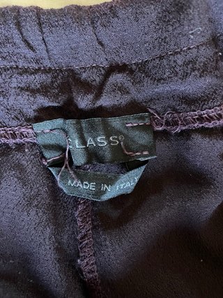 Pantaloni donna viscosa melanzana tg. L