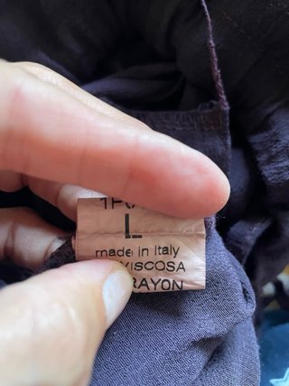 Pantaloni donna viscosa melanzana tg. L
