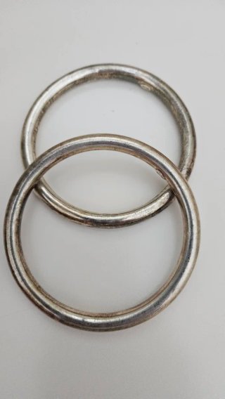 Coppia Bracciali Argento 925 Vintage Spessi