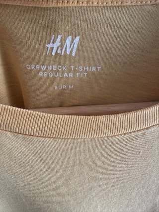 Camiseta H&M amarilla talla M hombre regular fit