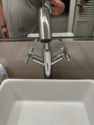 Grifo de lavabo clásico plateado