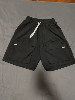Pantaloni corti cargo neri