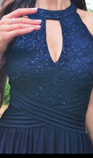 Vestido fiesta lentejuelas negro talla 46
