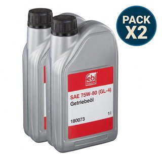 2x Febi Bilstein 180073 Aceite 75W80 GL-4 1L