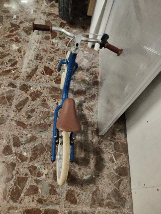 Bicicleta sin pedales azul