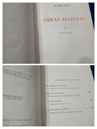 Cada libro tiene unas 5 novelas