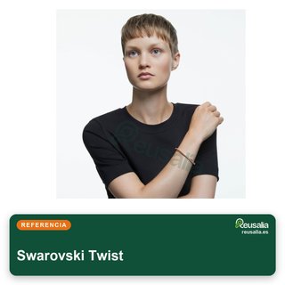 Swarovski Pulsera Twist baño oro rosa