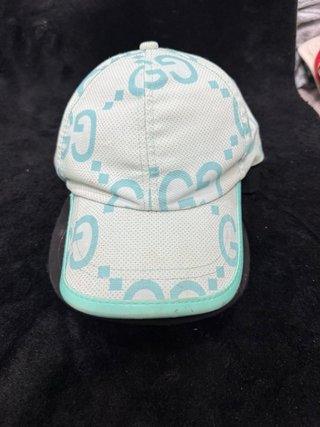 Gorra Gucci Blanca y Turquesa