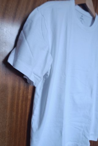 Camiseta Blanca H&M Oversize Loose Fit Talla S