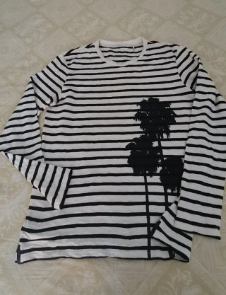 Camiseta de manga larga IKKS rayas palmeras