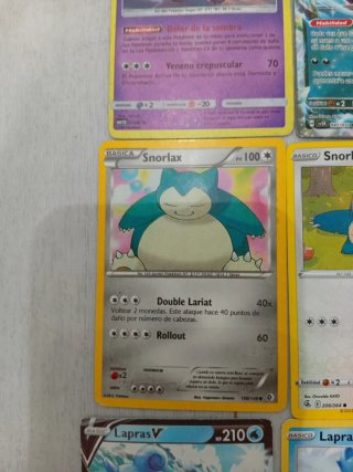 Cartas Pokémon Gengar, Snorlax, Lapras ( chinas)