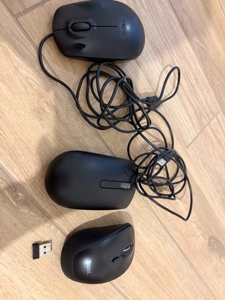 Set 3 Mouse Dell e Trust Nero.2 con filo e 1 senza