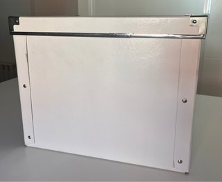 Caja de almacenaje Ikea KASSETT blanca con tapa