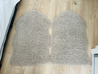 Ikea 2 Alfombras Beige 55x85 cm