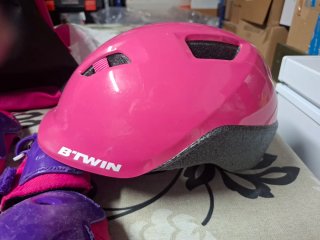 Kit Patinaje Niños Oxelo Rosa y Morado talla 26-28