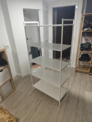 Estantería metálica blanca 5 baldas