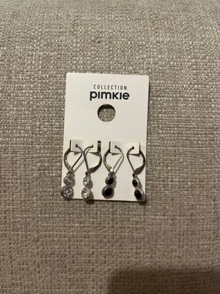 Pendientes Pimkie Plata y Negro