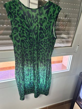 Vestido verde estampado