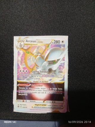 Carta Pokémon Arceus V-ASTRO 280 PS